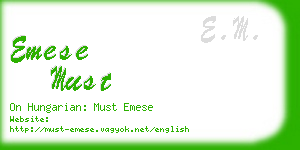 emese must business card